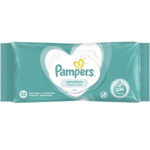 Ingrijire bebelusi - Servetelele umede Pampers Sensitive, 52 buc