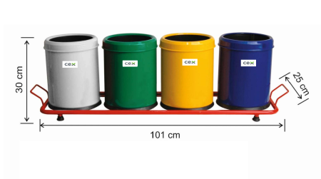 COLECTARE SELECTIVA - Set 4 cosuri colectare selectiva, 20 L