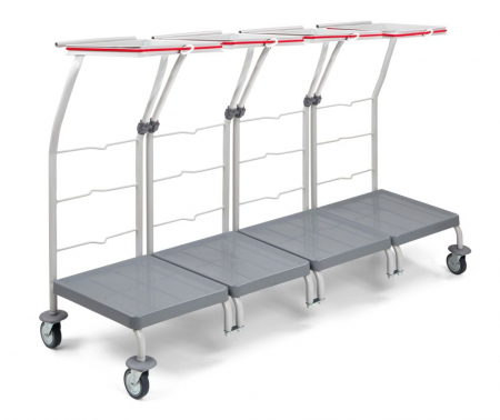 Seturi carucioare colectare selectiva - Set colectare deseuri fara capac si pedala 4*70 L 