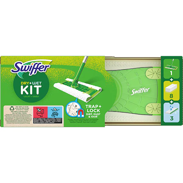 Set Mop Swiffer Uscat/Umed, 8 lavete uscate + 3 lavete umede [1]