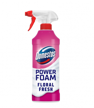 Baie si toaleta - Solutie curatare baie, Domestos Power Foam Floral, 435 ml