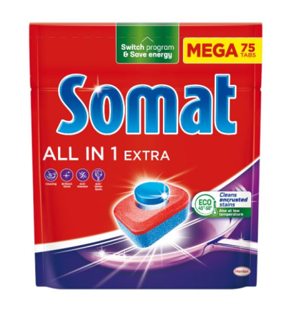 Detergent masina de spalat vase - Somat All in 1 Extra,  detergent masina de spalat vase, 75 tablete