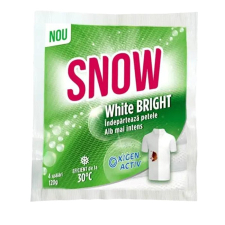 Bucatarie - Pudra pentru indepartarea petelor Snow White Bright, 120g