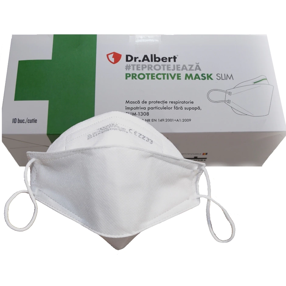 Masca  de protectie respiratorie FFP2 SLIM Dr. Albert, fara supapa, SLIM-1308 [1]