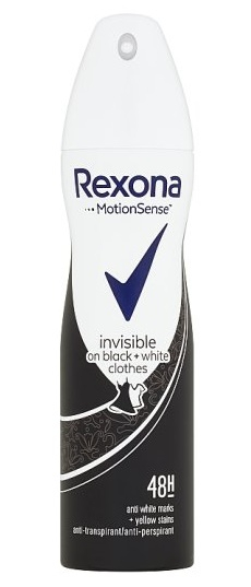 Deodorant antiperspirant spray Rexona Invisible Black & White, 150 ml [1]