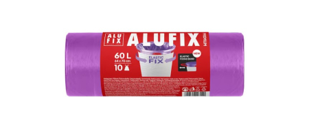 Saci menajeri - ALUFIX SACI MENAJ CU BANDA 60L MOV 10 BUC