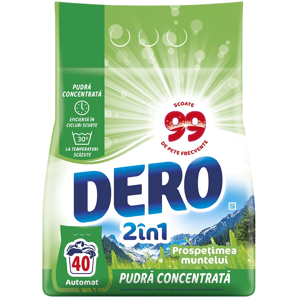 Detergenți și balsam de rufe - DERO AUTOMAT 3 KG 2IN1 PROSPETIMEA MUNTELUI, 40 SPALARI