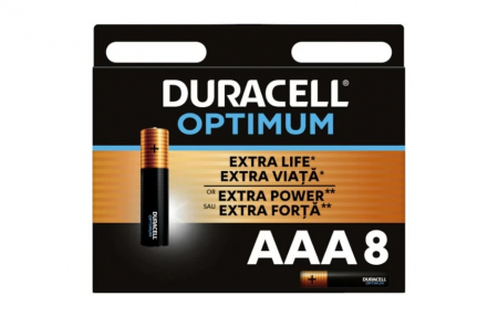 Baterii și Acumulatori - DURACELL OPTIMUM BATERII R3 AAA, 8BUC/SET