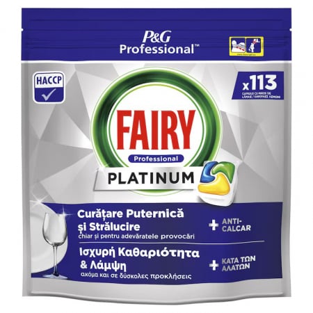 Detergenți vase - FAIRY PLATINUM ALL IN ONE DETERGENT CAPSULE, 96 buc.
