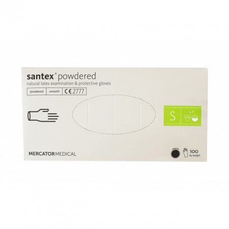 Mănuși - Manusi SANTEX pudrate latex, S