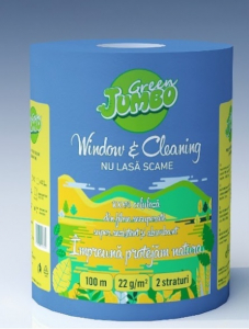 Hârtie - Monorola Green JUMBO Window & Cleaning 2 straturi, 100m