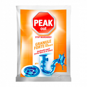 Produse Curățenie & Întreținere - Granule pentru desfundat țevi apă fierbinte Peak Out, 80 gr