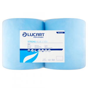 Hârtie - Lucart rola industriala, 3 straturi, Strong Blue 3.500, 24.5cm x 30cm, 150M (cod 851323J)