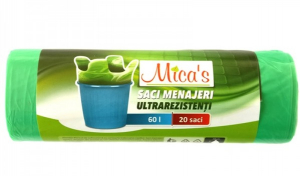 Saci menajeri - Saci menajeri ultrarezistenți Mica’s 60l, 20 buc.