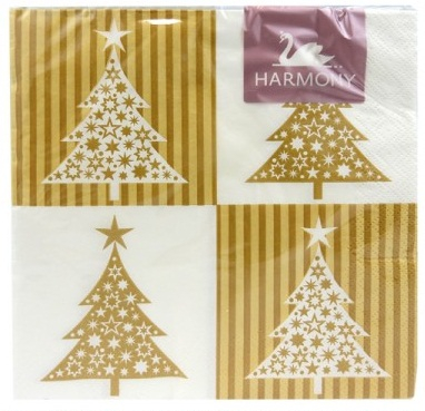 Hârtie - Servetele masa decor iarna Brad Harmony-Pappilon 3 straturi 33x33, 20 buc.