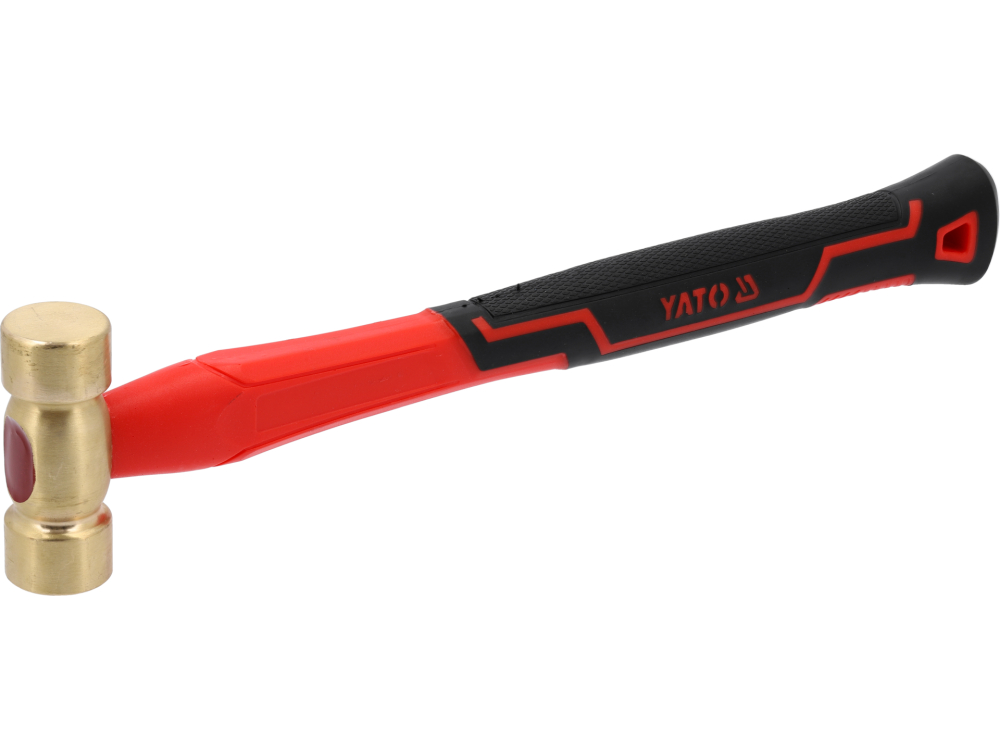 BRASS HAMMER WITH FIBERGLASS HANDLE 300G [2]