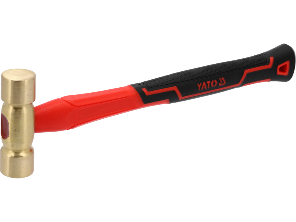 BRASS HAMMER WITH FIBERGLASS HANDLE 500G [2]