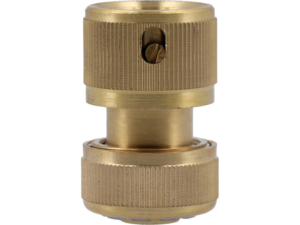BRASS WATER STOP HOSE CONNECTOR [3]