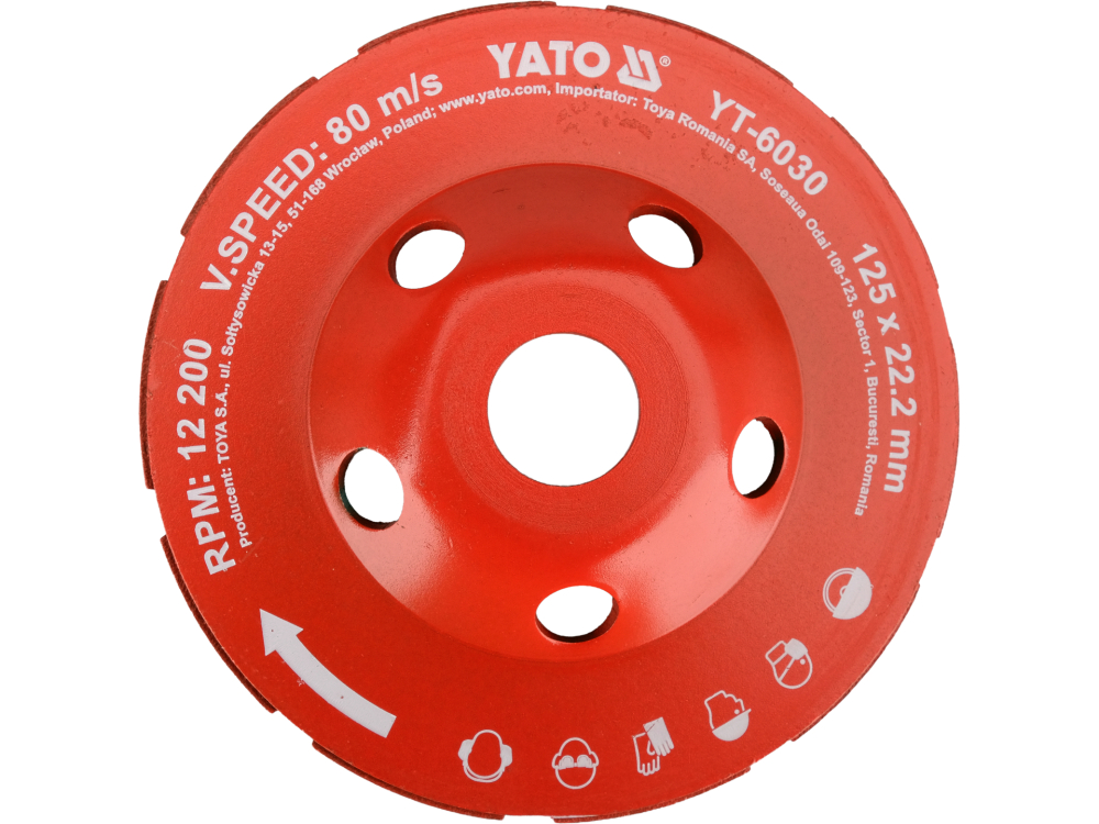 DIAMOND GRINDING CUP WHEEL 125X22.2 MM [3]