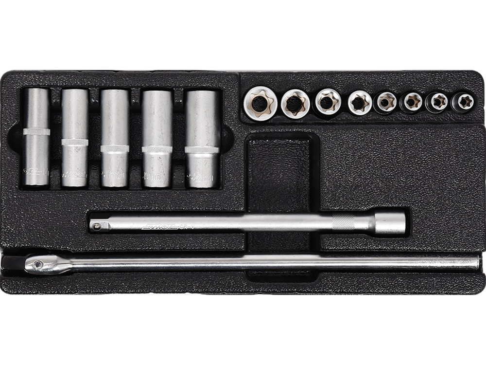 6 DRAWERS ROLLER CABINET WITH TOOL INSERT, 302PCS [10]