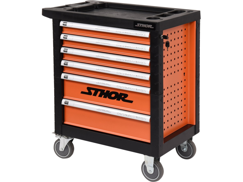 6 DRAWERS ROLLER CABINET WITH TOOL INSERT, 302PCS [2]