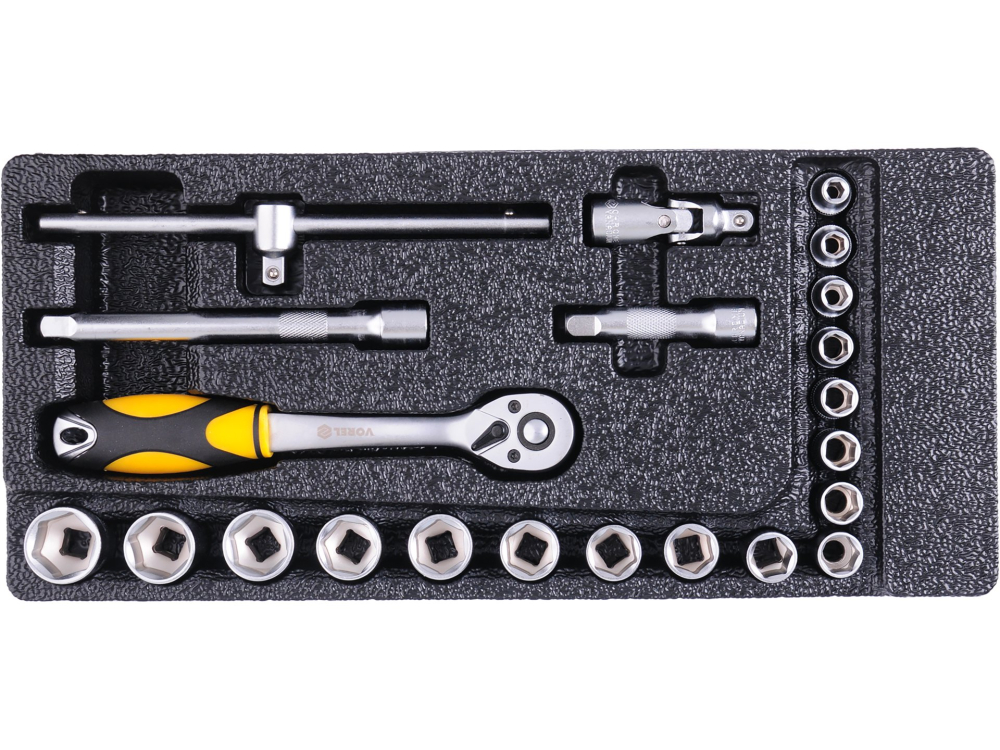 6 DRAWERS ROLLER CABINET WITH TOOL INSERT / 177PCS [15]
