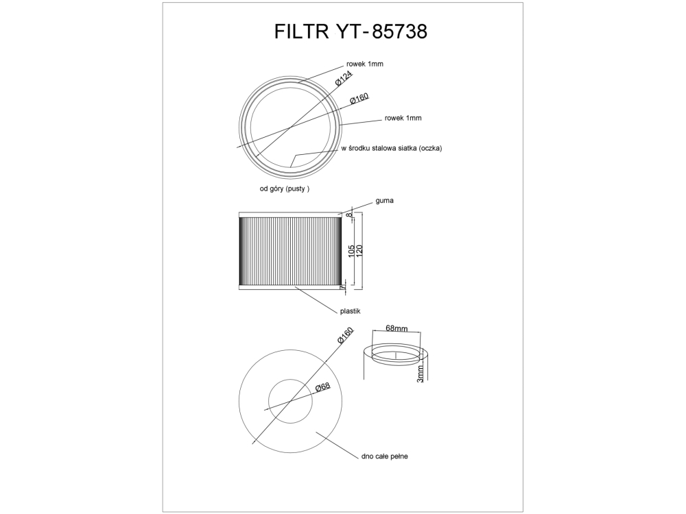 VACUUM CLEANER FILTER FOR YT-85700 I 85701 [2]