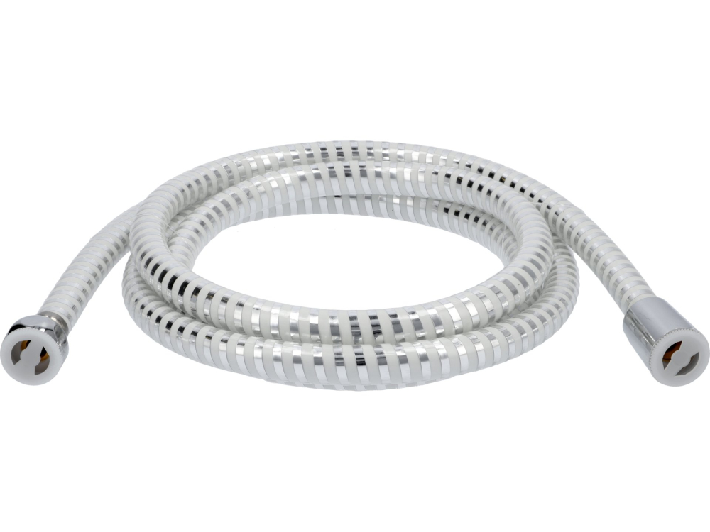 SHOWER HOSE 2.0M PVC CHROME-WHITE [2]