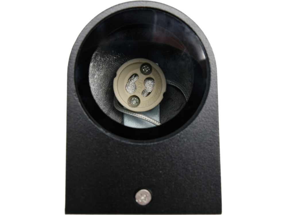 OUTDOOR WALL LAMP BLACK ALUMINIUM 1XGU10 HALF OVAL [3]