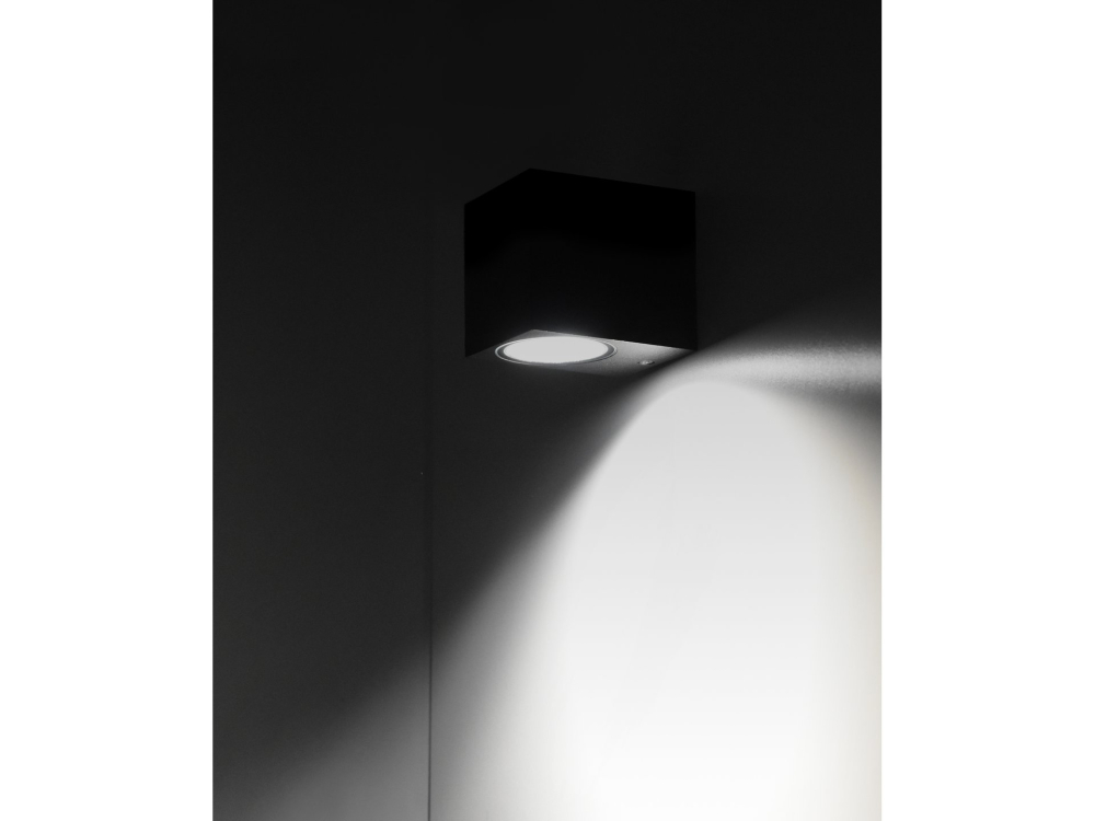 OUTDOOR WALL LAMP BLACK ALUMINIUM 1XGU10 HALF OVAL [5]