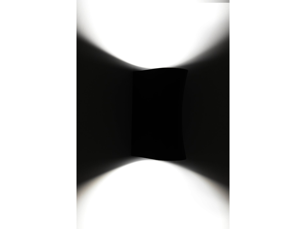 OUTDOOR WALL LAMP BLACK ALUMINIUM 2XGU10 HALF OVAL [5]