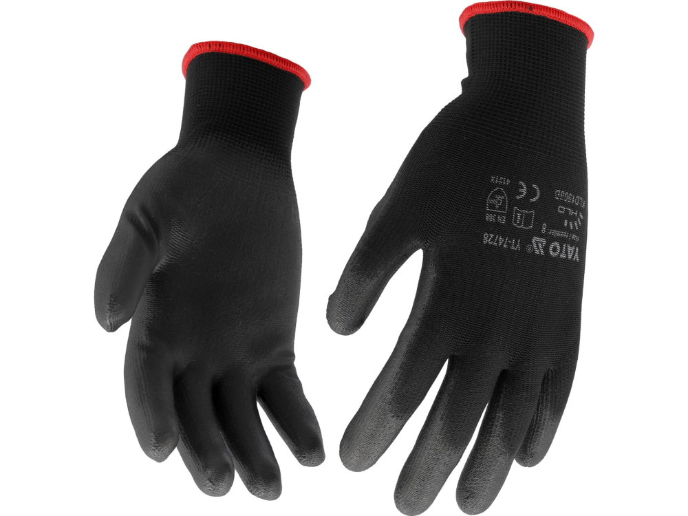 WORKING GLOVES, NYLON BLACK, 10'' [2]