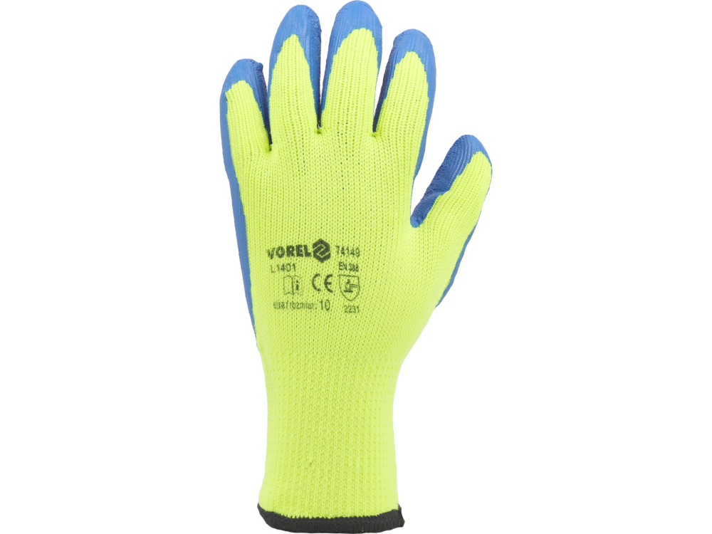 LATEX COATED GLOVES GCLA0510 COLOUR: REFL. YELLOW [3]