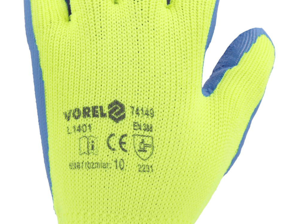 LATEX COATED GLOVES GCLA0510 COLOUR: REFL. YELLOW [5]