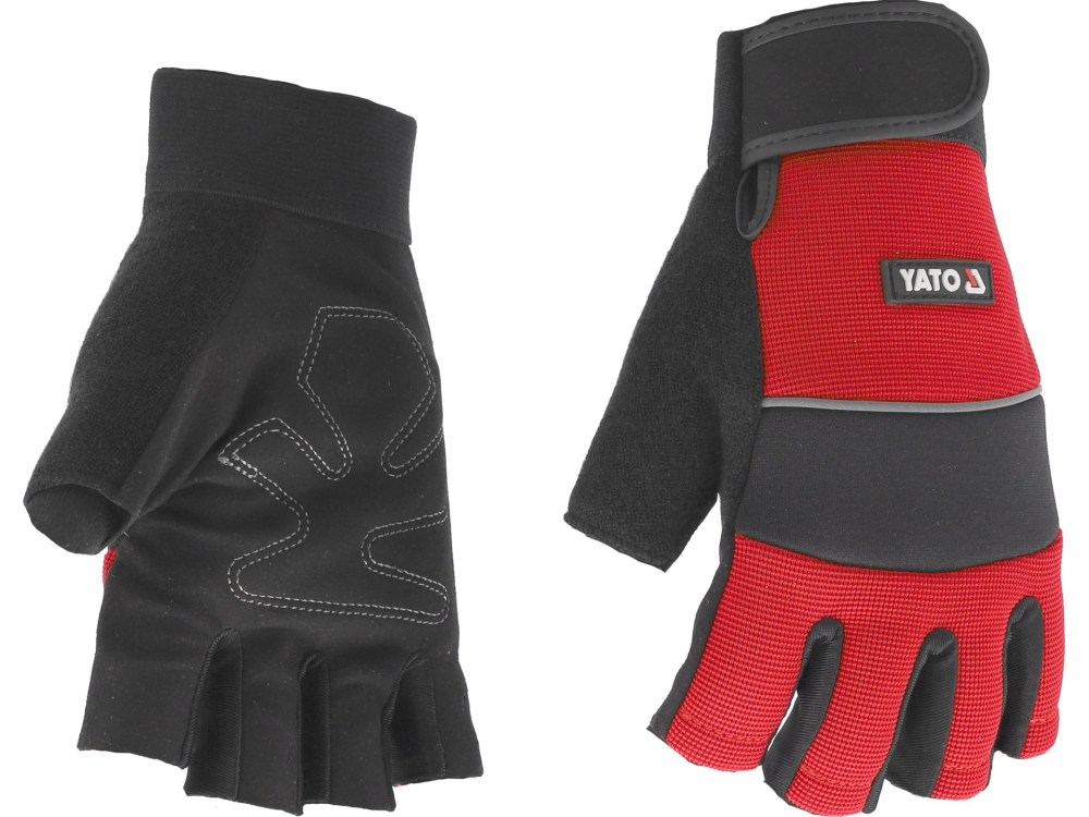 SYNT. LEATHER FINGERLESS GLOVES FOR BIKERS SIZE 10 [2]