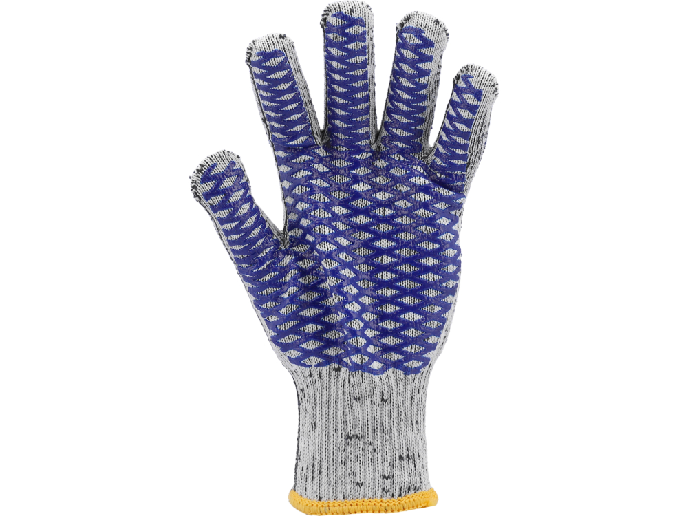 SPOTTED COTTON GARDEN GLOVES PVC CROSS10 [4]
