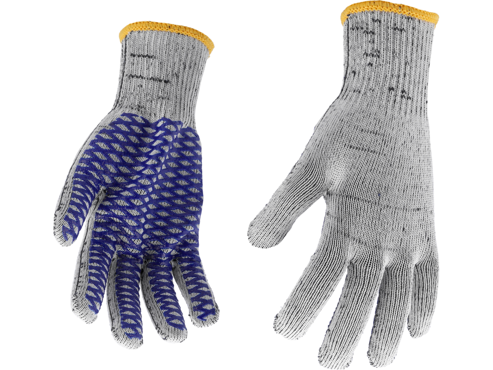 SPOTTED COTTON GARDEN GLOVES PVC CROSS10 [2]