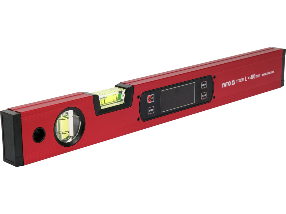 ALUMINIUM DIGITAL LEVEL 400MM  WITH VIALS AND MAGNETS [2]