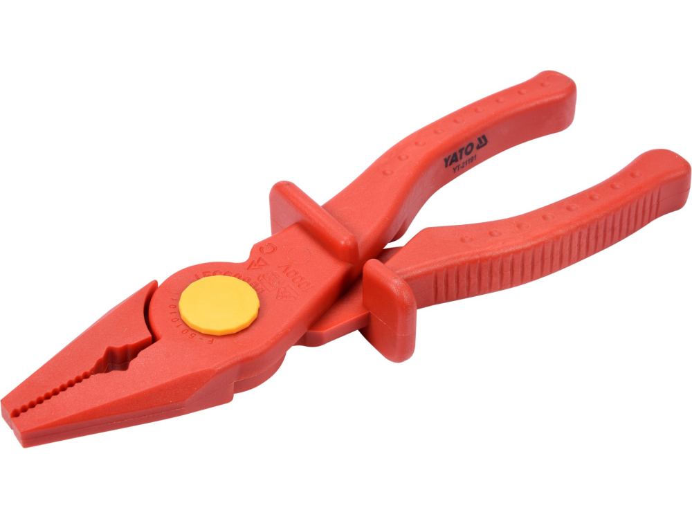 INSULATED FLAT NOSE PLIERS, PLASTIC, SIZE: 200MM VDE [2]