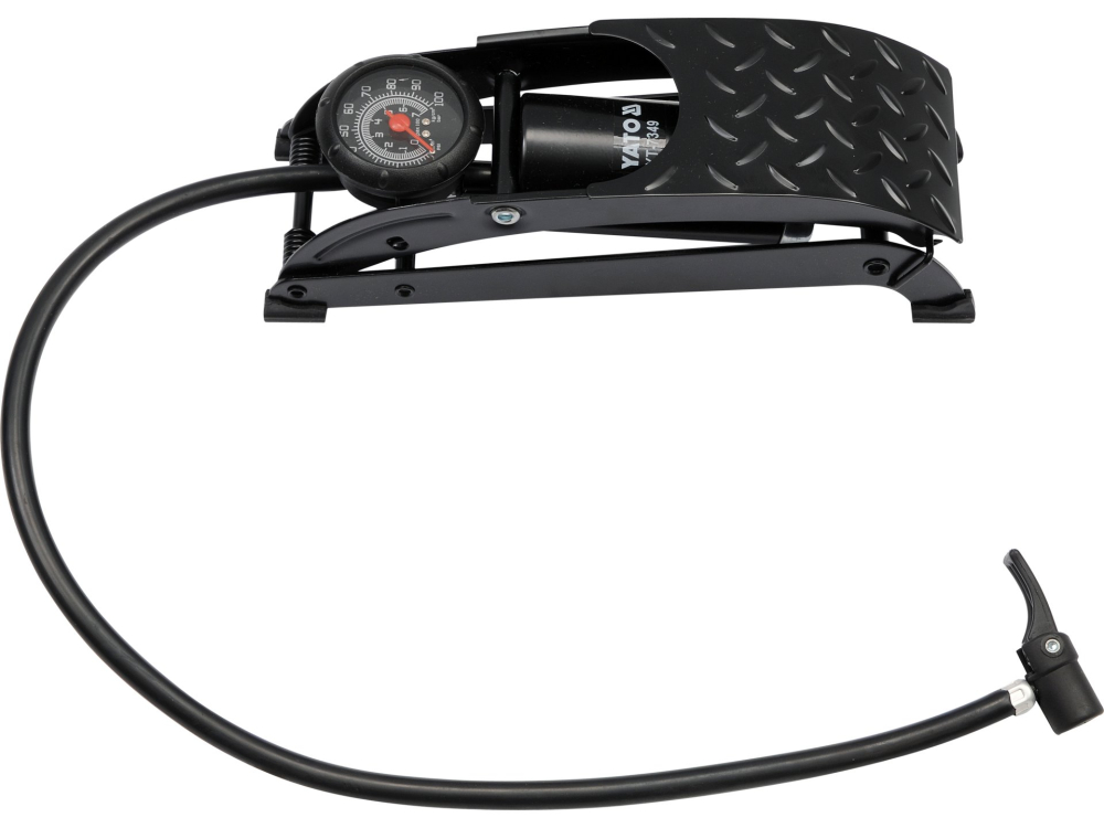 FOOT PUMP WITH GAUGE  WITH SINGLE STEEL BARREL [3]