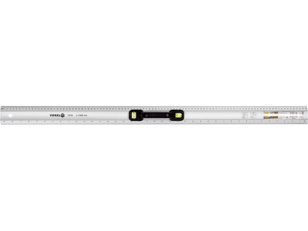 ALUMINIUM RULER 1000 MM WITH HOLDER AND 2 VIALS [2]