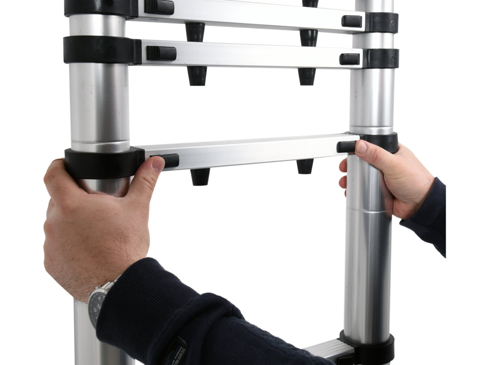 ALUMINIUM TELESCOPIC LADDER 3,8M 13STEPS [6]