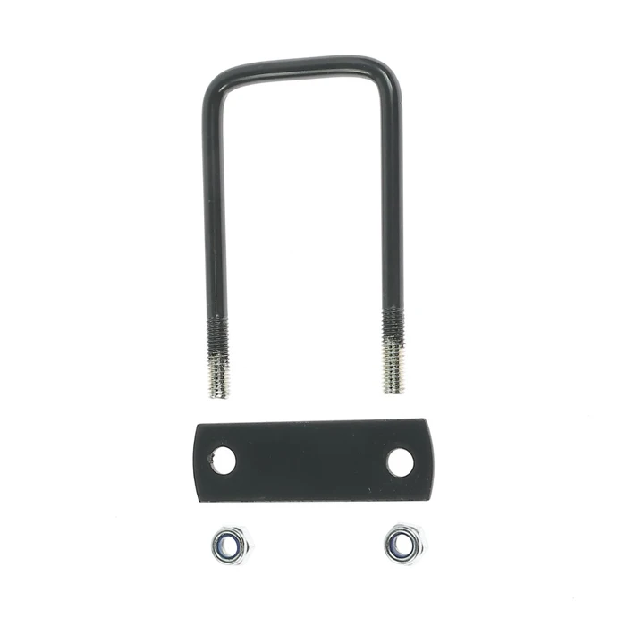 Set 25 Surub colier tip U patrat Gri Antracit pentru prindere Gard cu Placuta si Piulita, pentru Teava 60x40mm, RAL7016 [2]