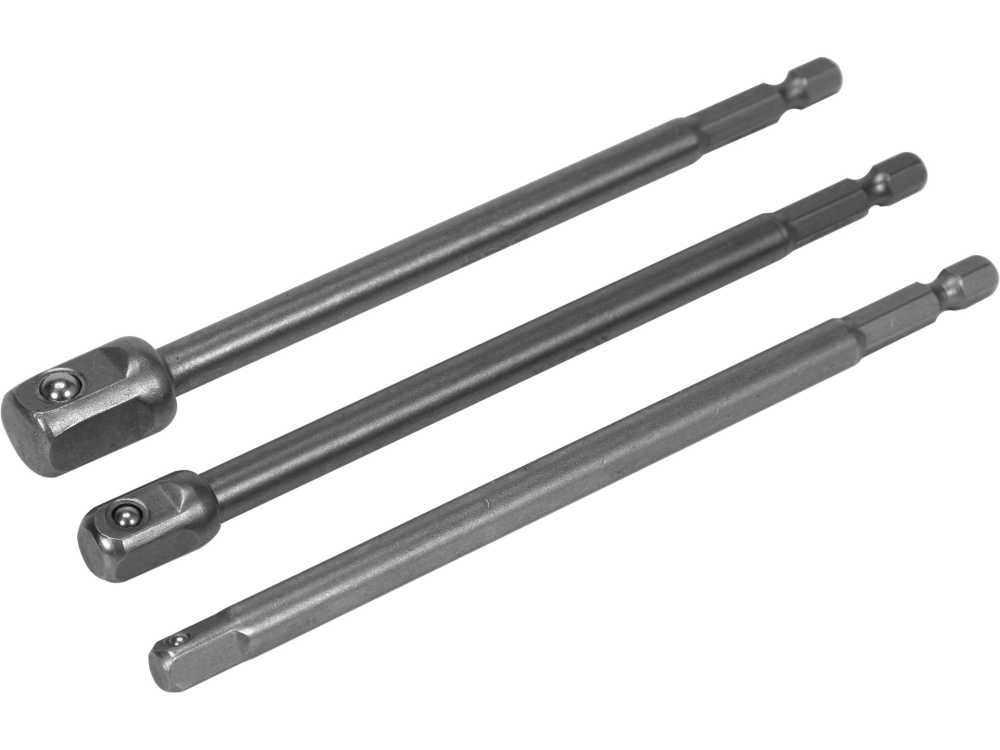 3PCS SOCKET ADAPTER HEX SHANK 1/4", 3/8", 1/2" [2]