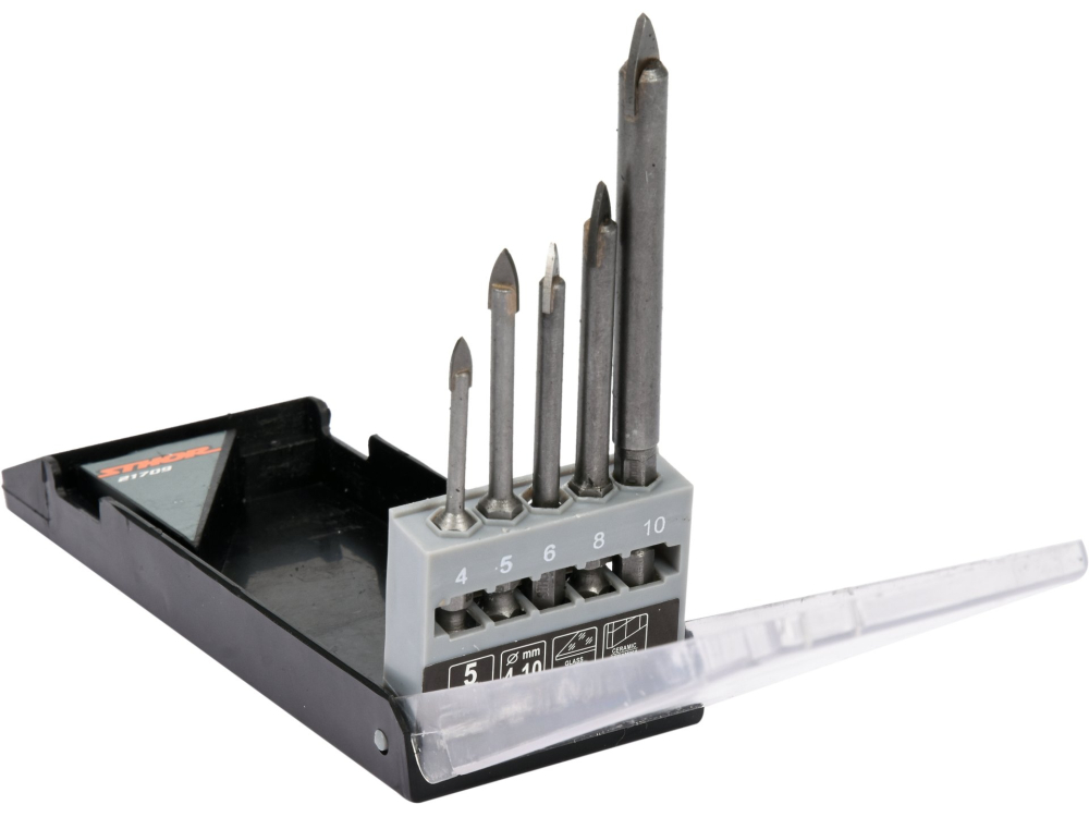 5PCS SET OF GLASS AND TILE DRILLS 4-10MM HEX [2]