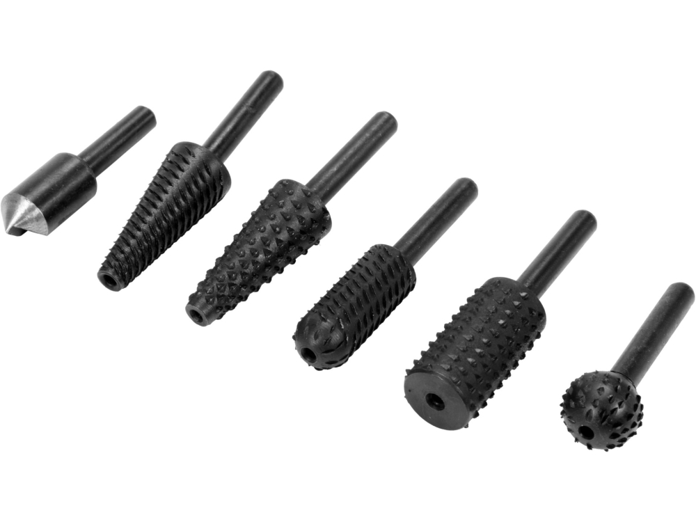 6PCS SET OF ROTARY RASPS FOR METAL (3PCS) AND WOOD (3PCS) [2]
