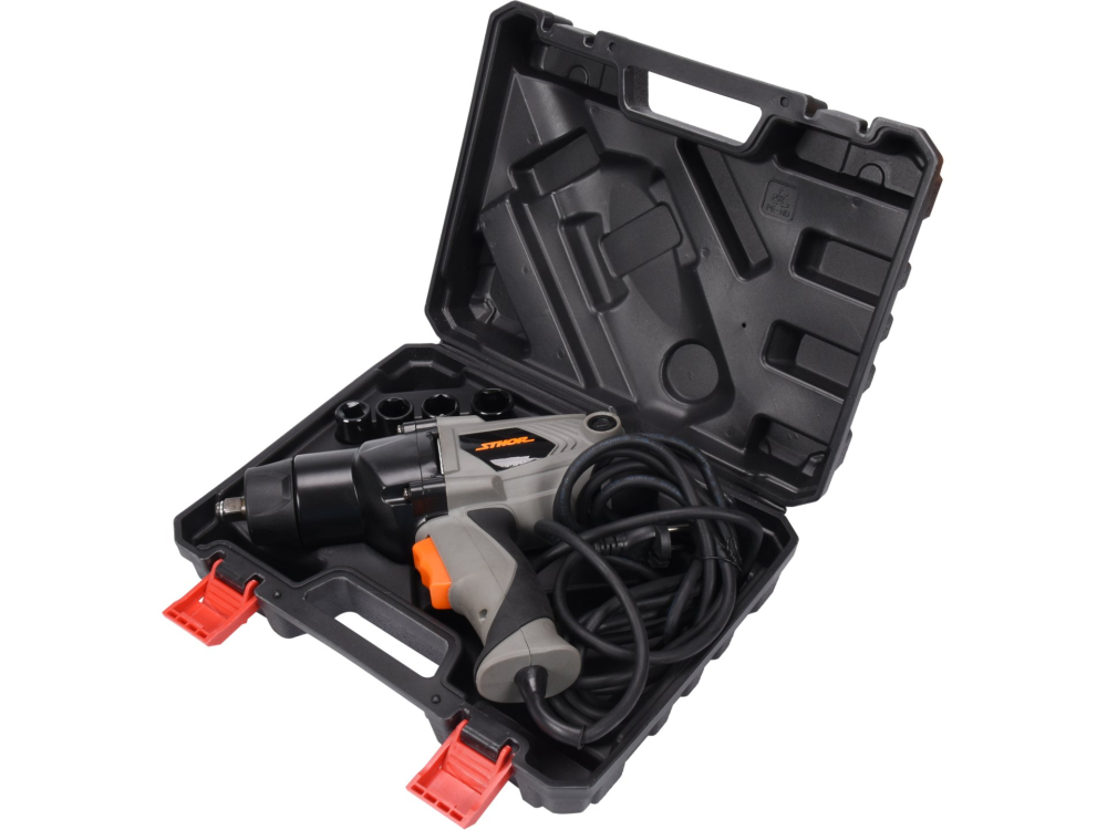 ELECTRIC IMPACT WRENCH 1/2" 1100W/ 450NM WITH SOCKETS 17, 19, 21, 22MM AND CABLE 4M [3]