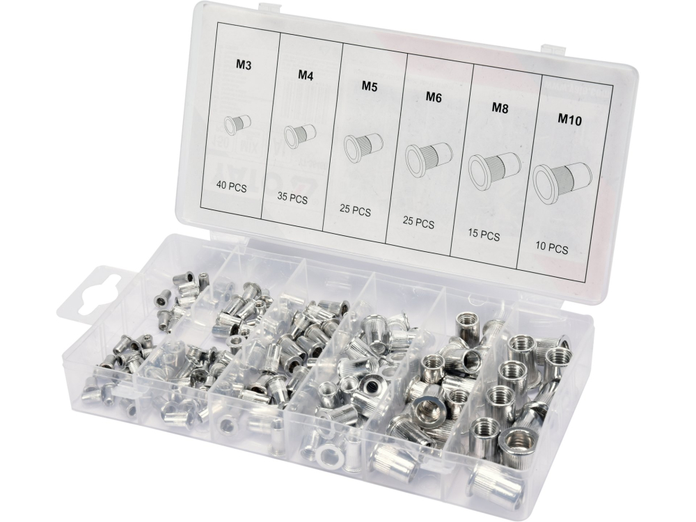 150 PCS M3-M10 MIXED THREADED ALUMINIUM RIVET NUTS [2]