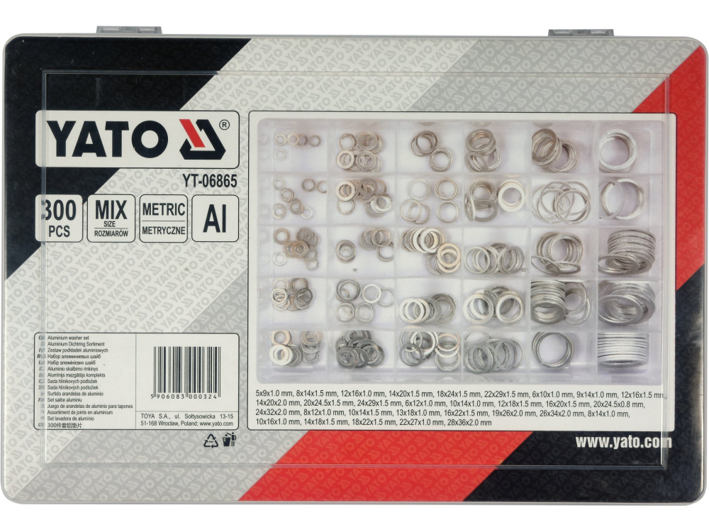 300 PCS ALUMINIUM SEALING RINGS ASSORTMENT [2]