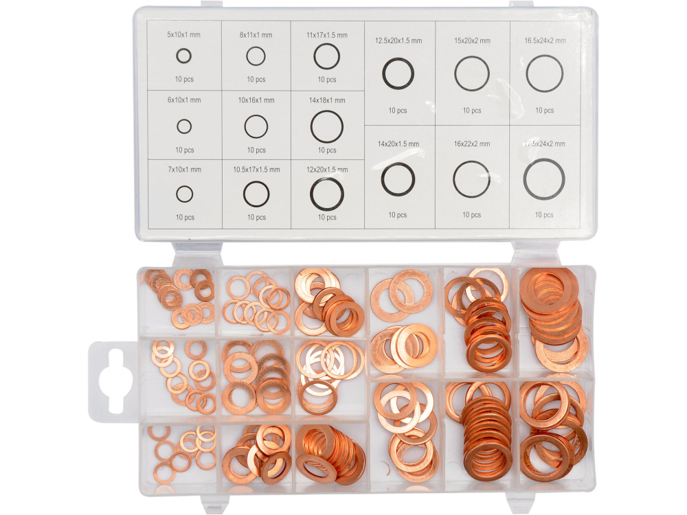 COPPER WASHERS ASSORTMENT 150 PIECES [2]